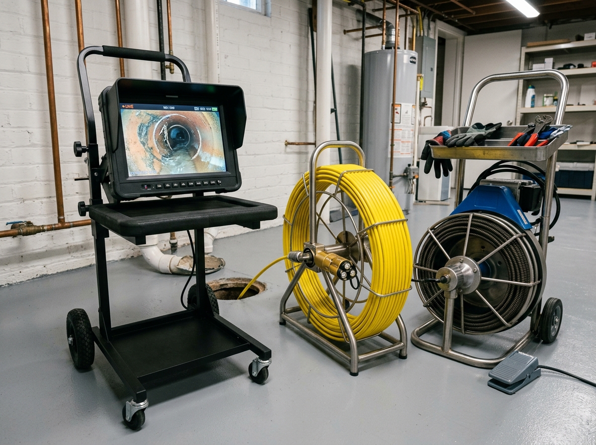 High-Definition Color Sewer Camera and Drain Cleaning Machine
